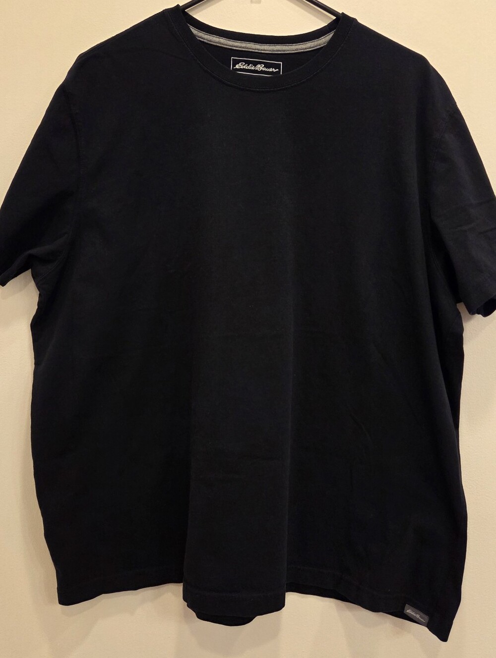 Eddie Bauer LegendWash Men's 2XL Black Crew Neck T-Shirt Cotton Short Sleeve